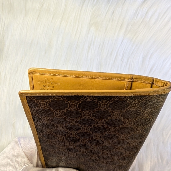 ❤️ CELINE Wallet Bifold Macadam Vintage Leather Coated Canvas ❤️ - Picture 11 of 13